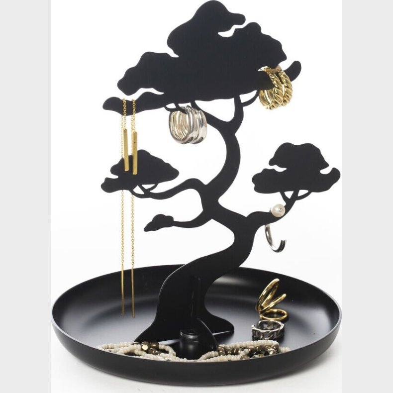 Kikkerland - Smykketr� - Bonsai - Sort - Metal