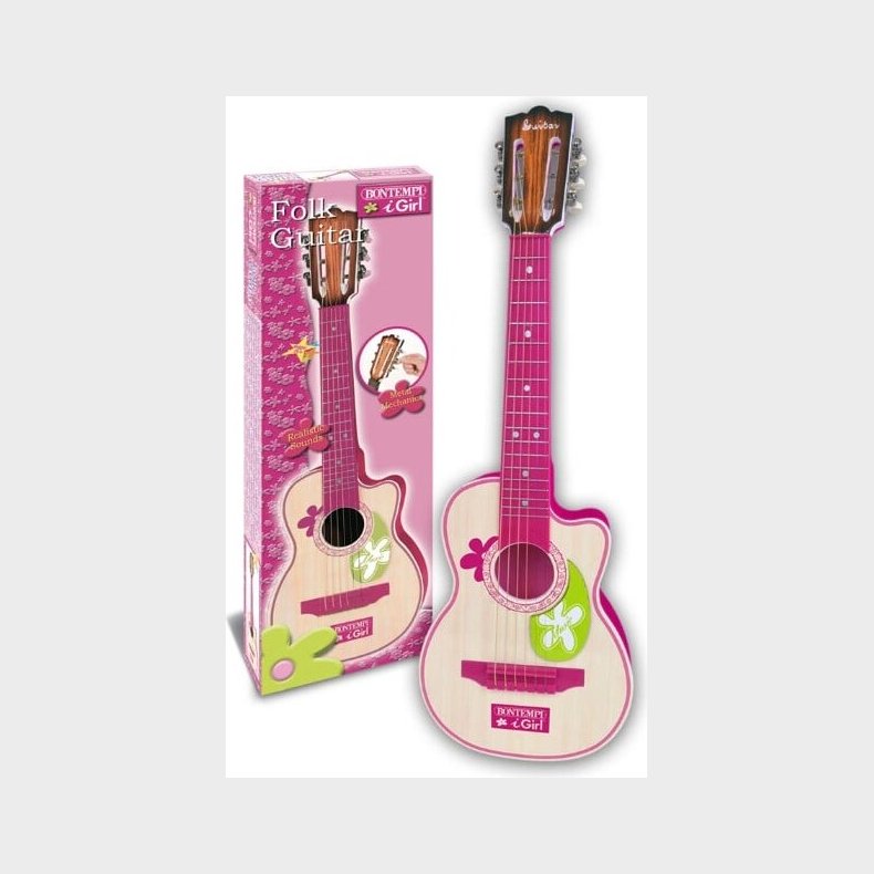 Bontempi - Lille Brneguitar I Tr - 70 Cm - Pink