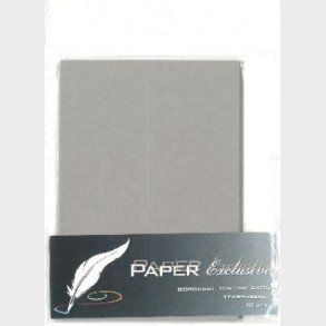 Bordkort - Blanke - Gr Tekstureret - 10x7 Cm - 10 Stk.