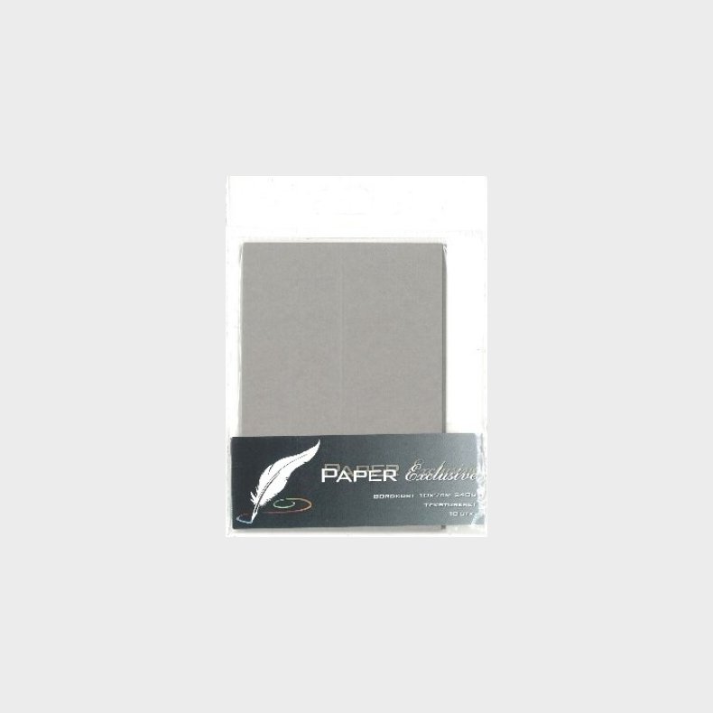 Bordkort - Blanke - Gr Tekstureret - 10x7 Cm - 10 Stk.