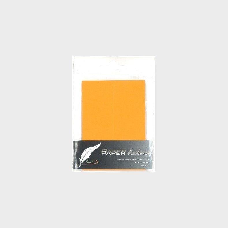 Bordkort - Blanke - Orange Tekstureret - 10x7 Cm - 10 Stk.