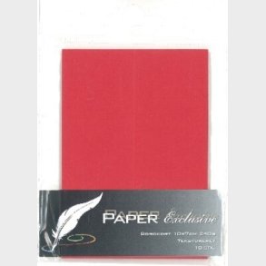 Bordkort - Blanke - Rd Tekstureret - 10x7 Cm - 10 Stk.