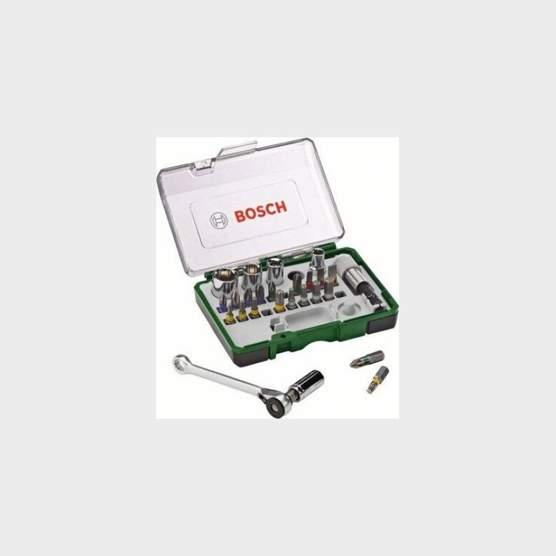 Bosch Bitsst Og Mini Topnglest - 27 Dele