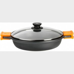 Bra - Sauterpande Med Glaslg I Rustfrit Stl - 9,6 Liter - 40 Cm.