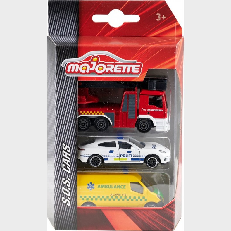 Leget�js Brandbil, Politibil Og Ambulance - S�t I 3 Dele
