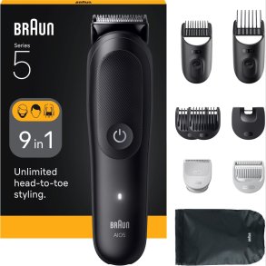 Braun - All-in-one Kit Series 5, 9-i-1 Grooming, Aio5540 - Sort