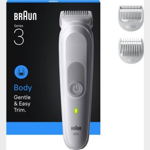 Braun - Kropstrimmer Series 3, +3 Groomingredskaber, Bg3530 - Gentle Grey