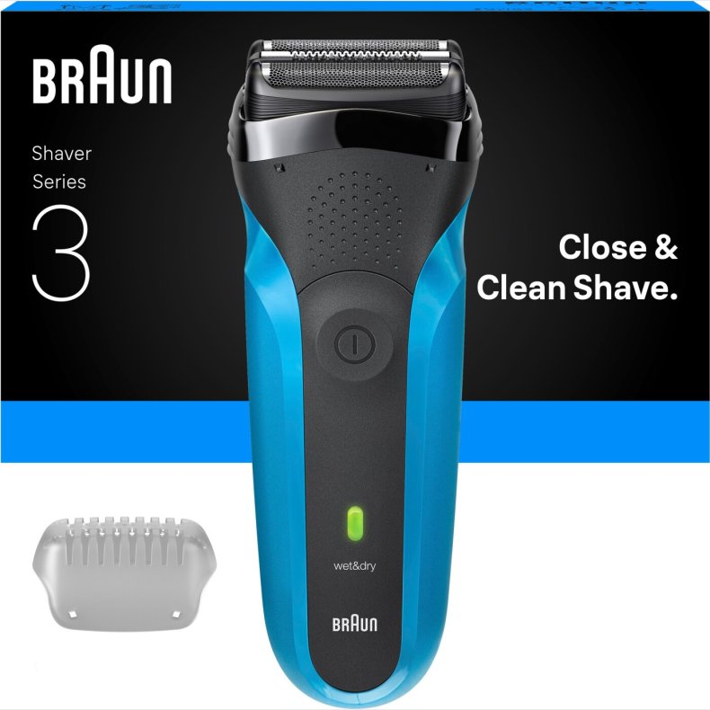 Braun - Series 3 Elektrisk Barbermaskine, V�d- Og T�rbarbering, 310s - Bl�