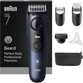 Braun - Sk�gtrimmer Series 7, +6 Barberingsredskaber, Bt7520 - Black / Deep Blue