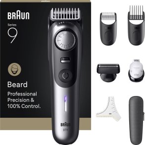 Braun - Sk�gtrimmer Series 9, +7 Barberingsredskaber, Bt9520 - Satin Chrome