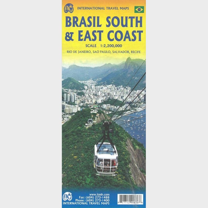 Brazil South & East Coast Travel Reference Map - English book
