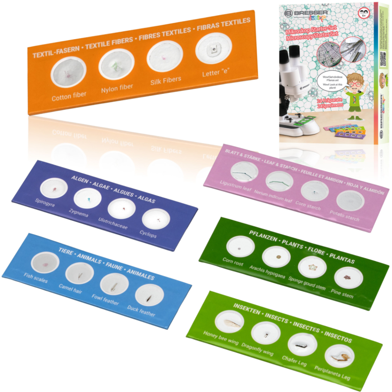 Bresser Junior | Mikroskop tilbehr - Prparater, 24 stk