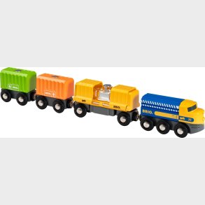 Brio World Tog - Godstog Med Tre Vogne - 33982