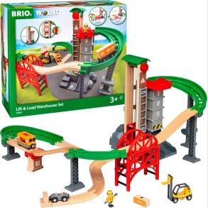 Brio World Tog - L�ft Og L�s Med Lagerbygning - 33887