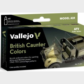 Vallejo - Model Air Maling S�t - Caunter British Colors - 6x17 Ml
