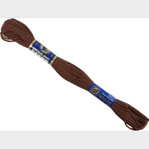 Broderigarn - Brun - 6-trdet - Bomuld - 12x8 M