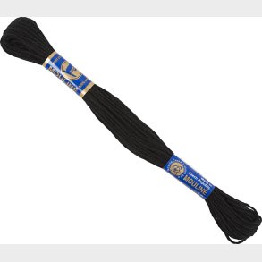 Broderigarn - Sort - 6-trdet - Bomuld - 12x8 M