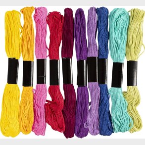 Broderigarn - Tykkelse 1 Mm - Colorful - 10x8 M