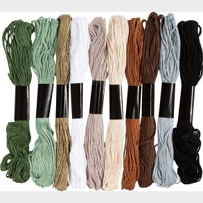 Broderigarn - Tykkelse 1 Mm - Naturfarver - 10x8 M