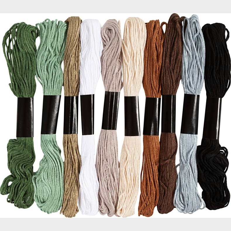 Broderigarn - Tykkelse 1 Mm - Naturfarver - 10x8 M