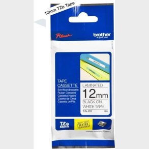 Brother - Tze Tape 12mmx8m Sort & Hvid