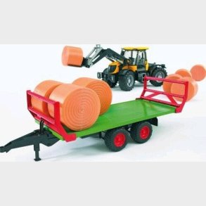 Bruder - Halmballe Transport Trailer Med 8 Rundballer - 02220