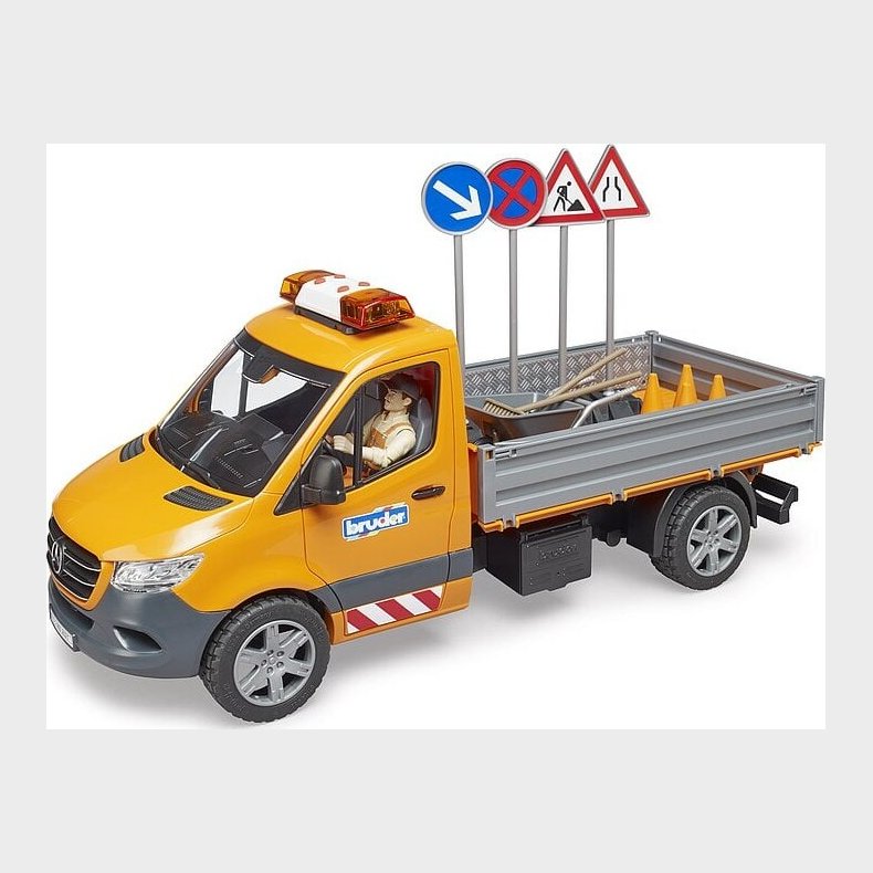 Bruder - Mercedes Benz Sprinter Lastbil Med Lad - Lys Og Lyd
