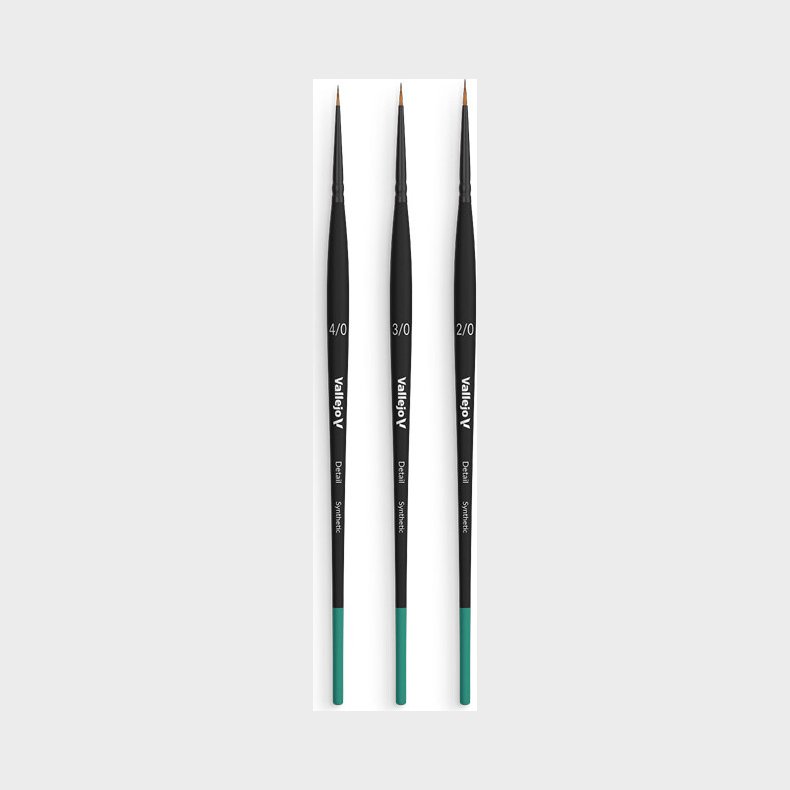 Vallejo - Brush Definition Set - Syntetisk H�r - 4/0,3/0,2/0