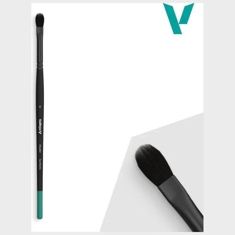 Vallejo - Pensel - Flad Filbert Shader Syntetisk - No. 6