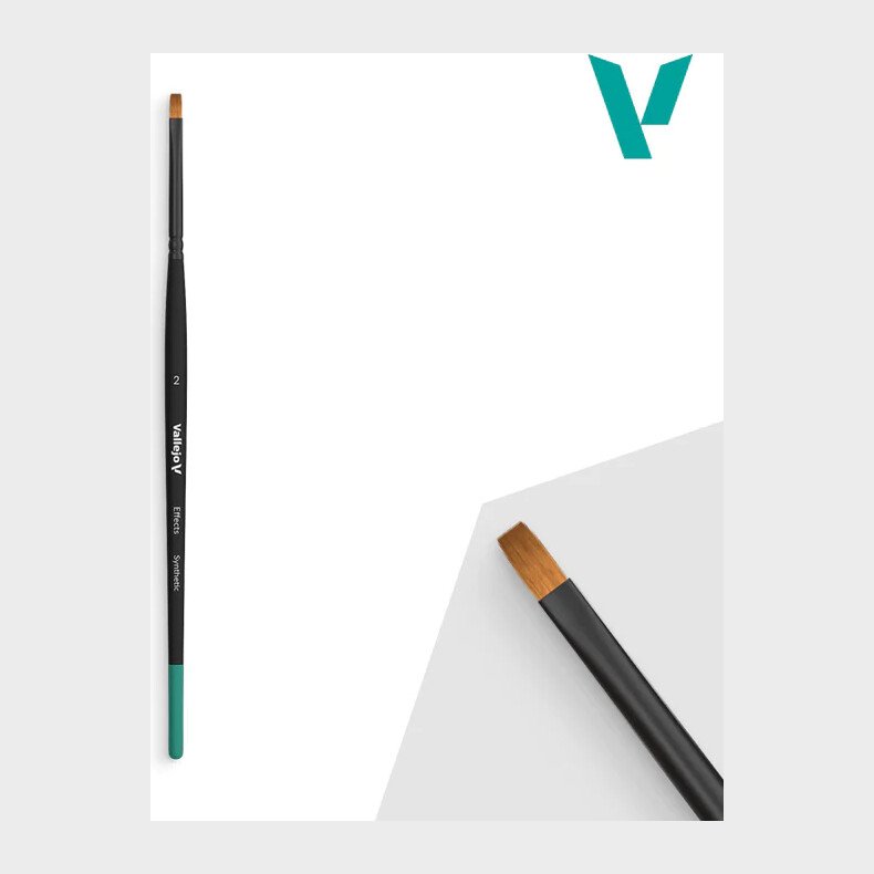 Vallejo - Pensel - Flad Syntetiske H�r - No. 2