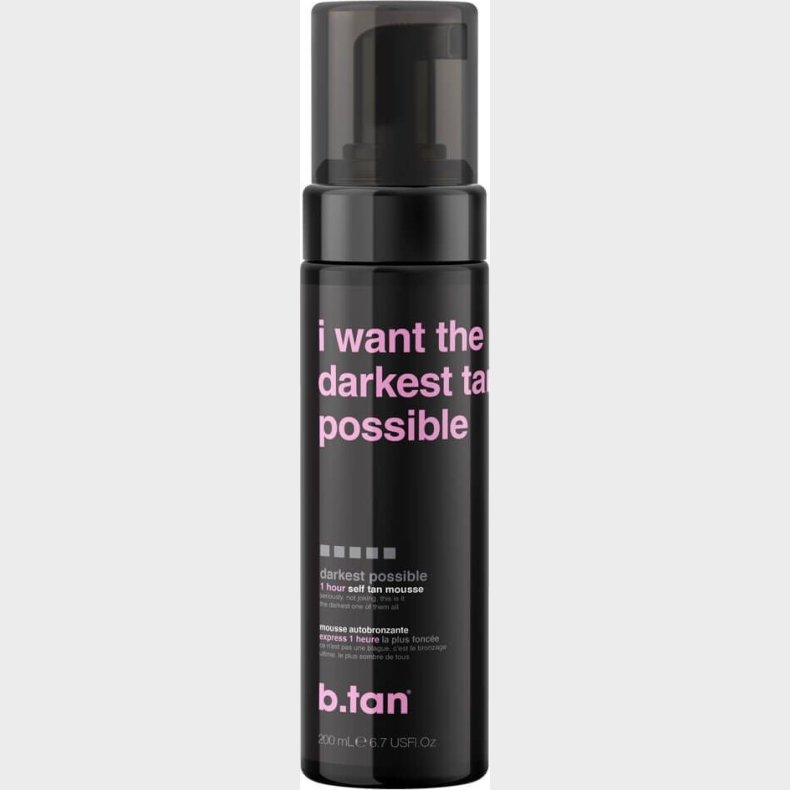 B.tan - I Want The Darkest Tan Possible Self Tan Mousse - 200 Ml
