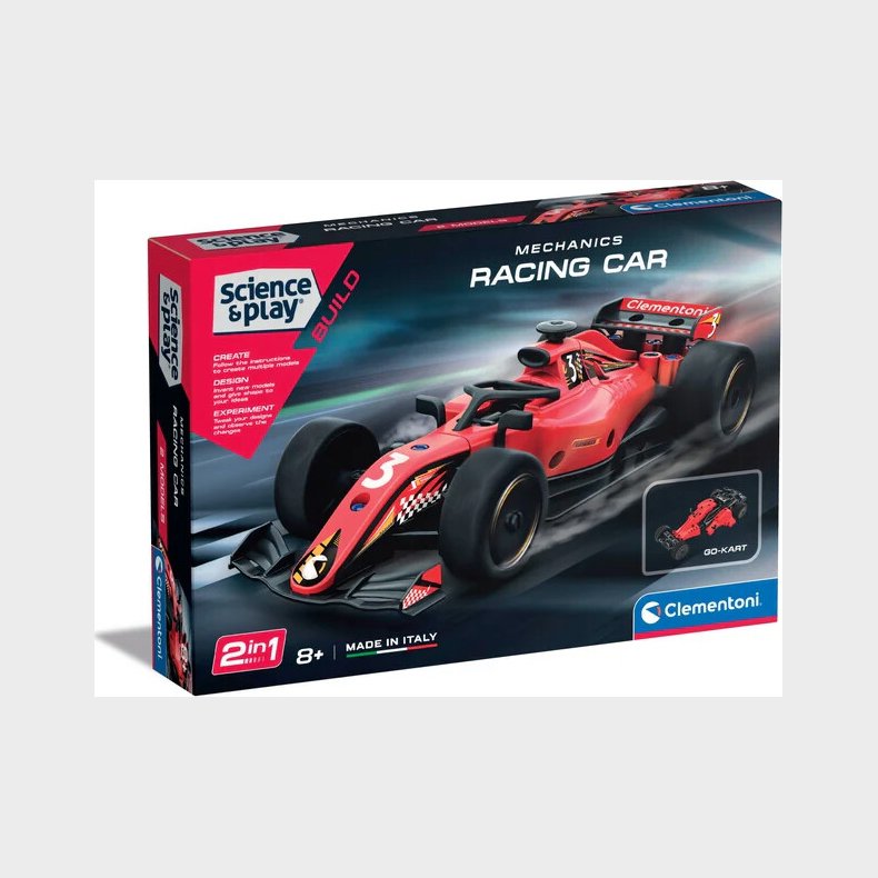 Clementoni - Science & Play Build - Mechanics Racing Car