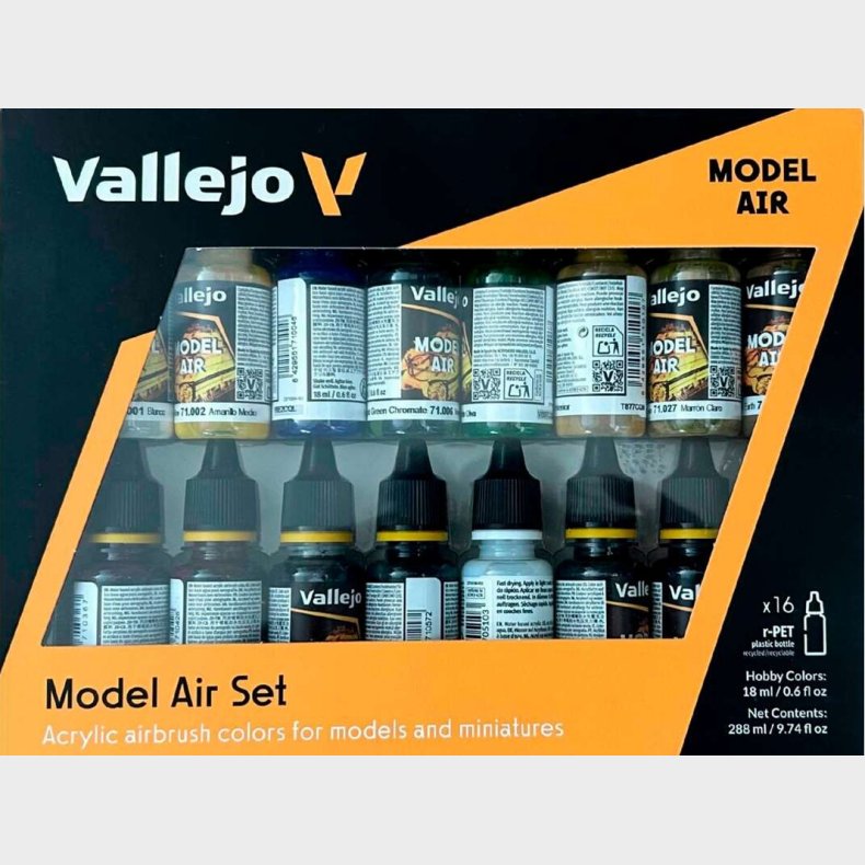 Vallejo - Model Air Maling S�t - Buildings - 16x17 Ml