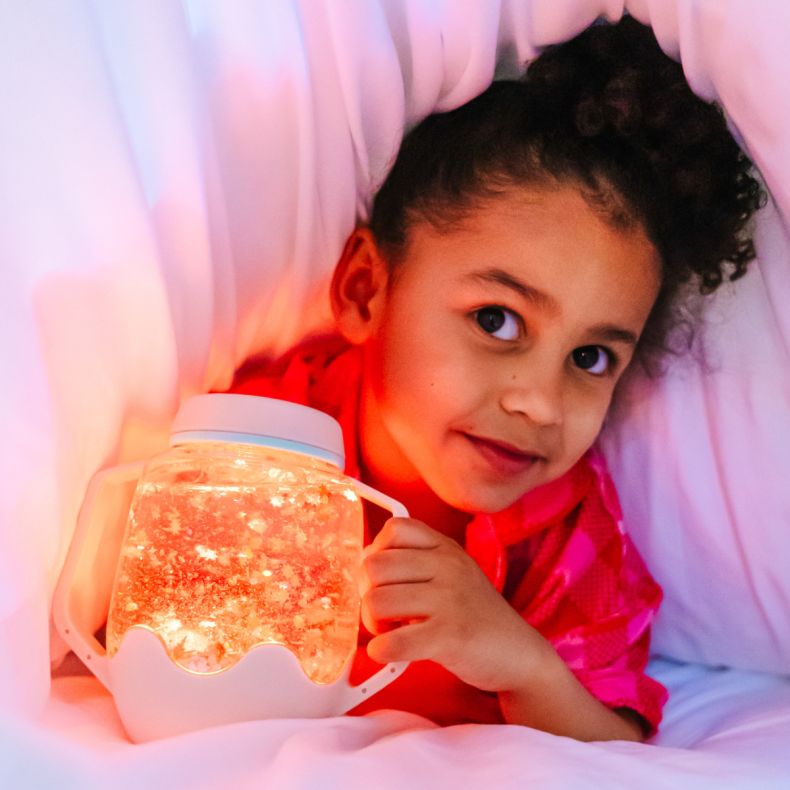 Glo Pals | Fascinationskrukke med lys - Lysegr