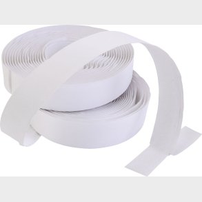 Burreb�nd-/velcrob�nd - Selvkl�bende - Tykkelse 2 Cm - Hvid - 25 M