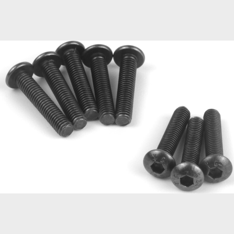 Button Head Screw M3x15mm (hex/socket/8pcs) - Mv151122 - Maverick Rc
