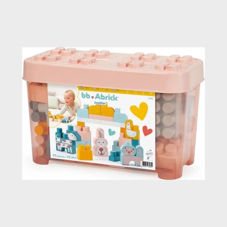 Ecoiffier Abrick - Byggeklodser - Bondegrd - 55 Dele