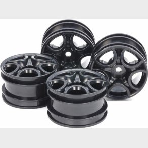 C-shaped 10-spoke Wheels (black) 4pcs. - 51659 - Tamiya