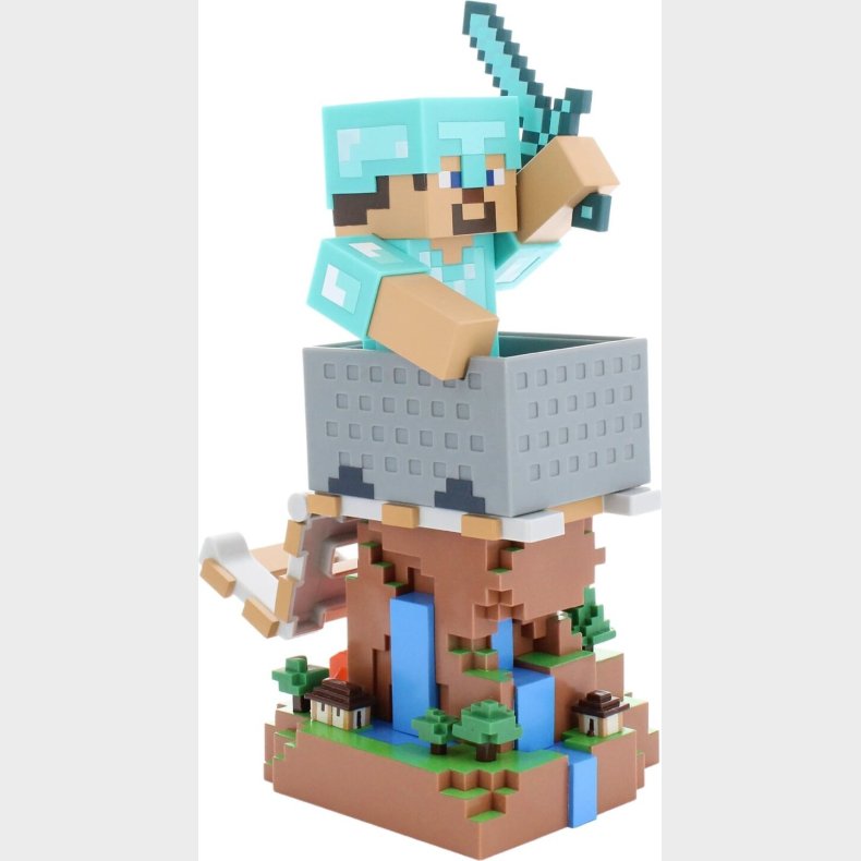 Cable Guys - Controller Holder - Minecraft Steve In Diamond Armour R.e.s.t