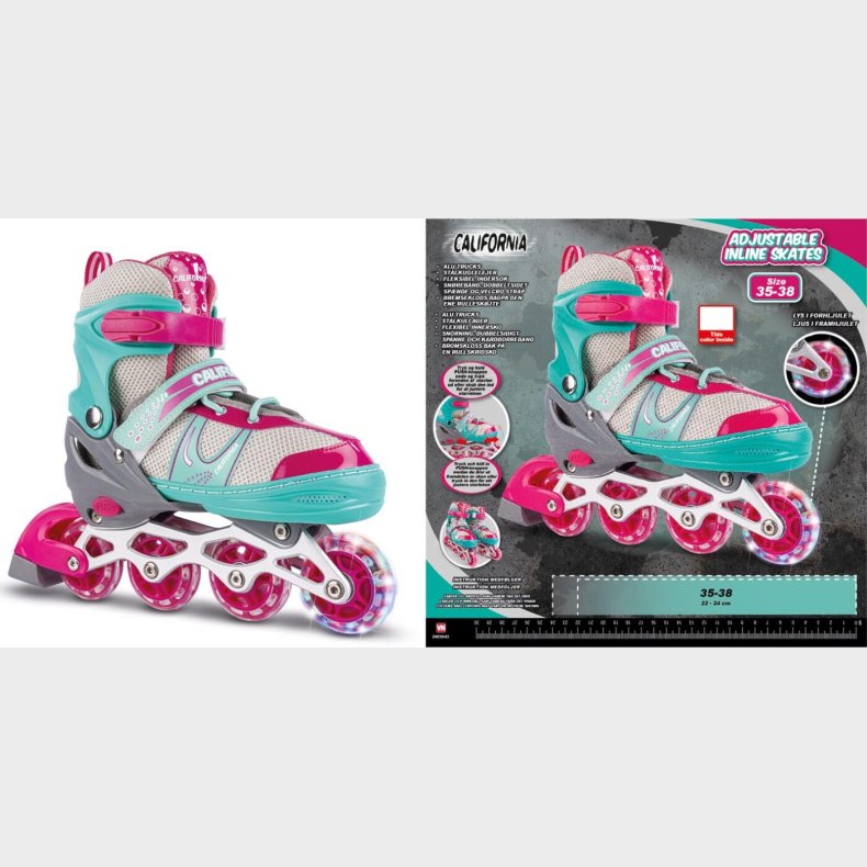 California - Inliner W/light Size 35-38 - Green (24939)