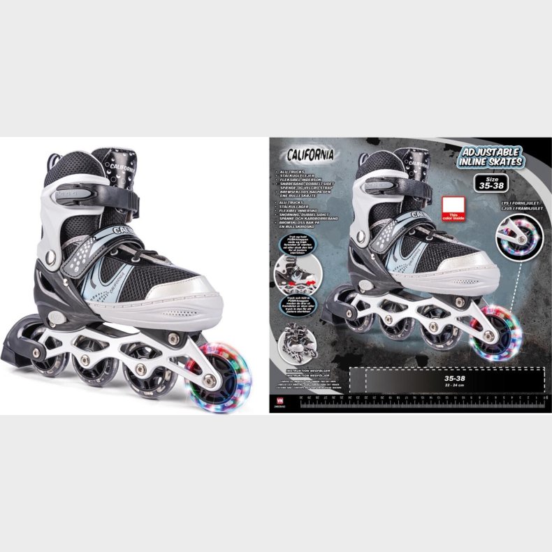 California - Inliners M/lys Str 35-38 - Sort