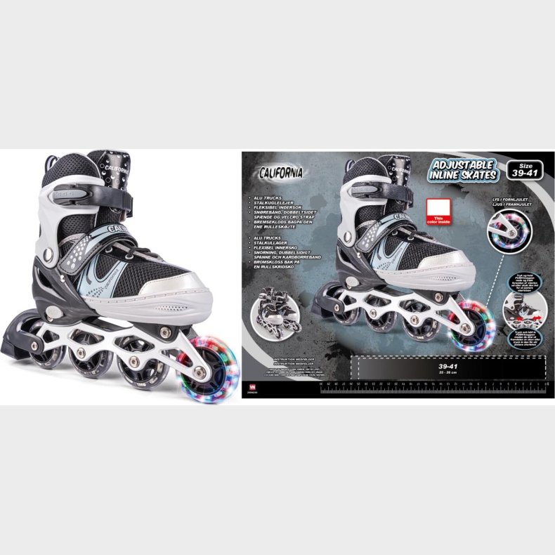 California - Inliners M/lys Str 39-41 - Sort