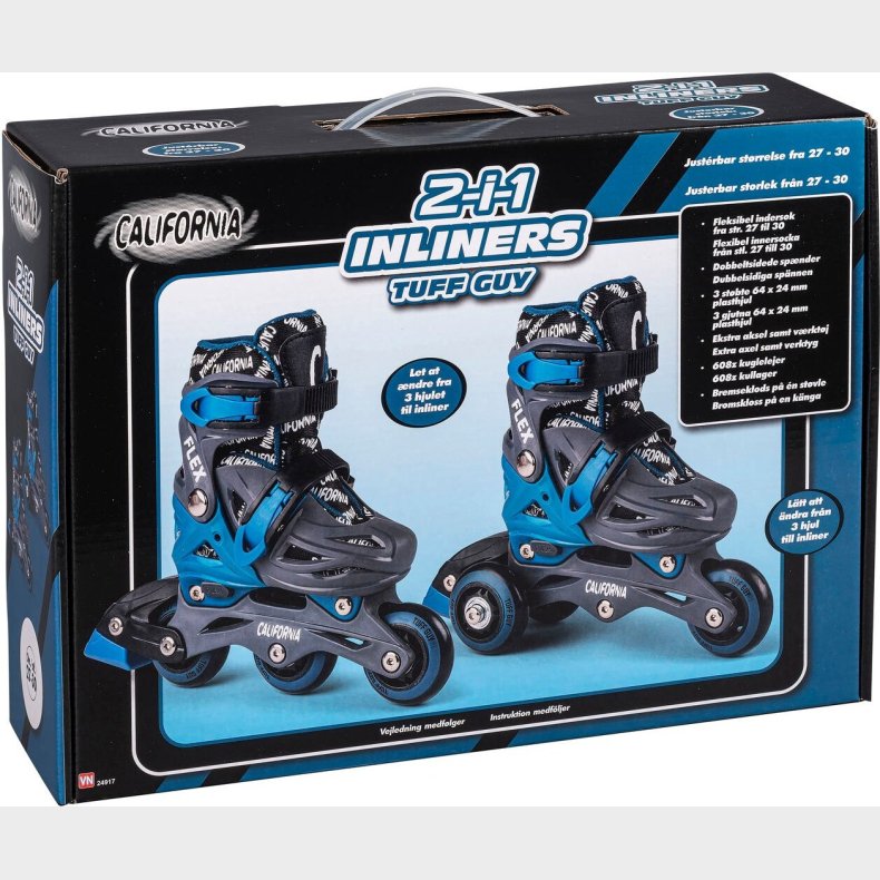 California - 2-i-1 Rullesk�jter Til B�rn - Tuff Guy - Str. 27-30