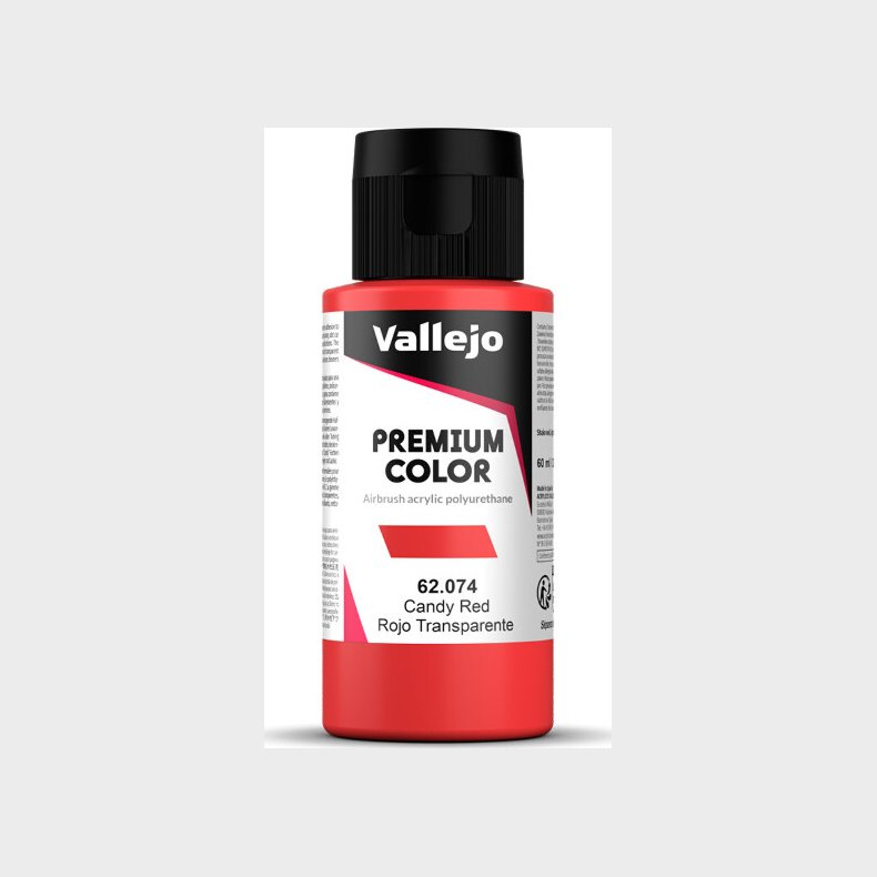 Vallejo - Premium Airbrush Maling - Candy Red 60 Ml