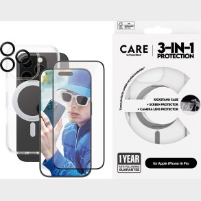 Care By Panzerglass - Iphone 16 Pro - 3-in-1 Kickstand Cover St - Gennemsigtig