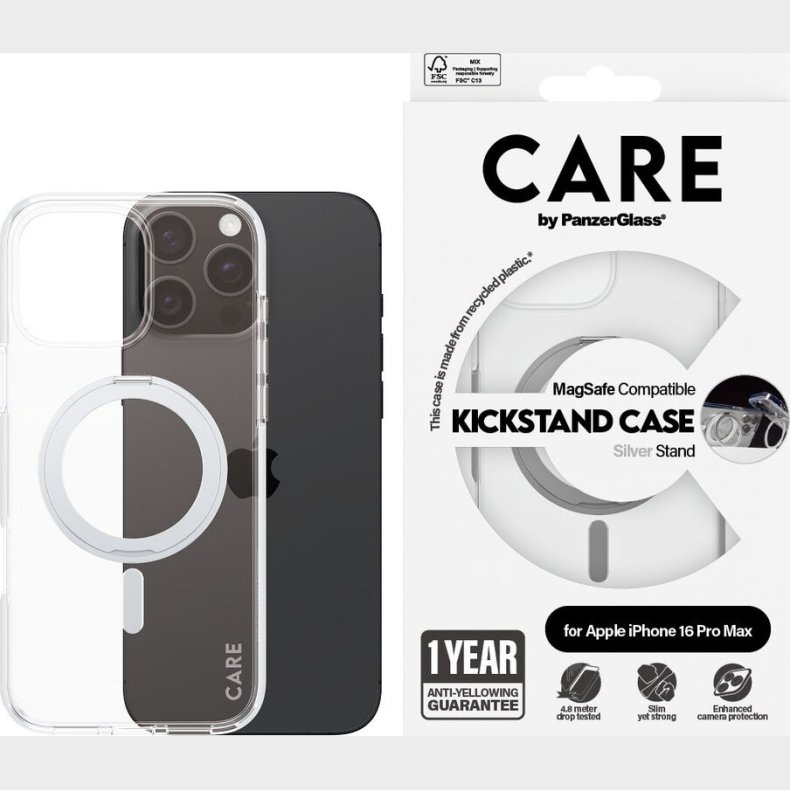 Care By Panzerglass - Iphone 16 Pro Max - Cover - Gennemsigtig Slv