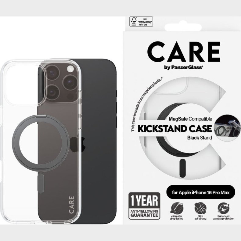 Care By Panzerglass - Iphone 16 Pro Max - Cover - Gennemsigtig Hvid