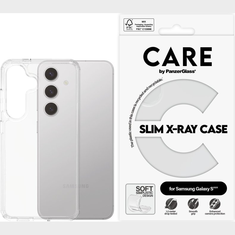 Care By Panzerglass - Samsung Galaxy S 2025 - Cover - Gennemsigtig