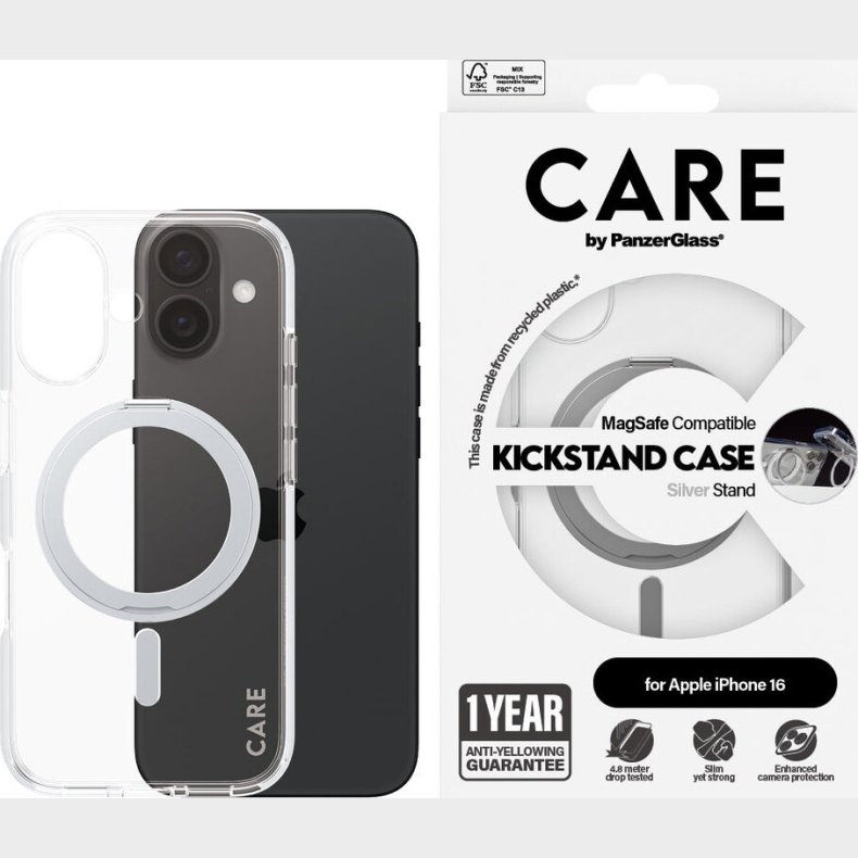 Care By Panzerglass - Iphone 16 - Cover - Gennemsigtig Slv