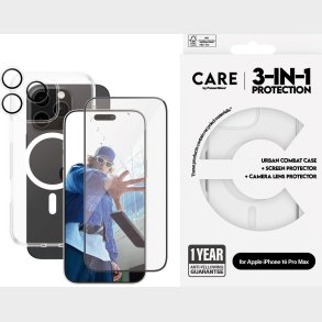 Care By Panzerglass - Iphone 16 Pro Max - 3-i-1 Cover St - Gennemsigtig